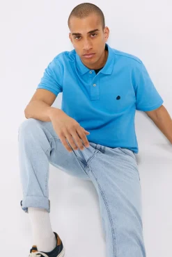 * Polo Pique Basico Azul Sale