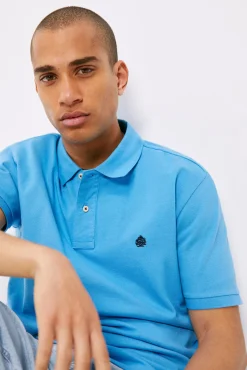 * Polo Pique Basico Azul Sale