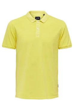 Only & Sons Polo Pique Basico Amarillo Discount