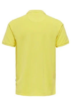 Only & Sons Polo Pique Basico Amarillo Discount
