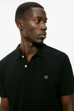 * Polo Pique Basico Negro Sale