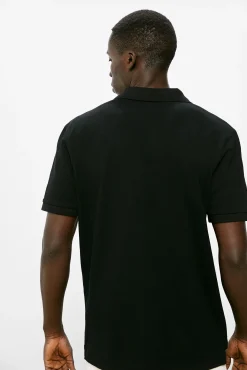 * Polo Pique Basico Negro Sale