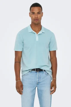 Only & Sons Polo Pique Basico Azul Medio