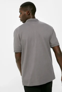 * Polo Pique Basico Gris Oscuro Clearance