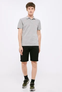 * Polo Pique Basico Slim Gris Medio Online