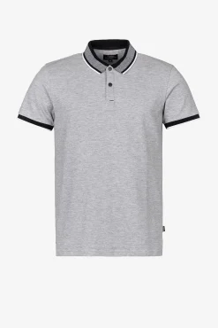 Tiffosi Polo Pique Con Automaticos Gris Claro New