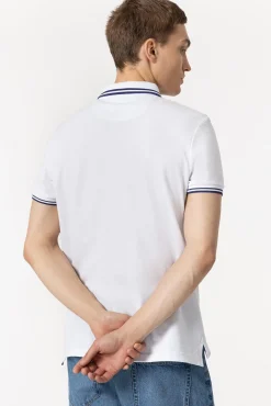 Tiffosi Polo Pique Con Detalle Rayas Blanco