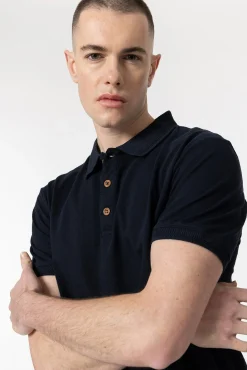 Tiffosi Polo Pique Cuello Con Detalle Navy Hot