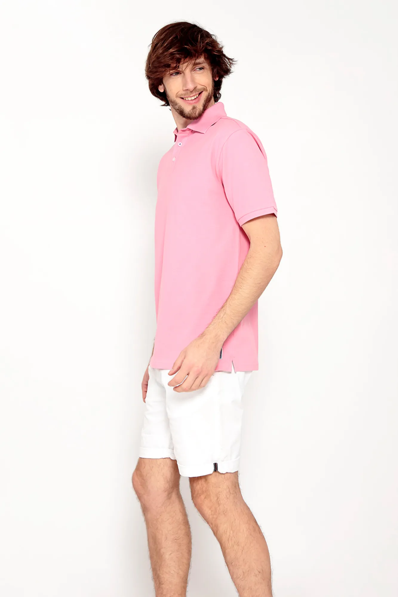 Brave Soul Polo Pique De Manga Corta. Rosa Discount