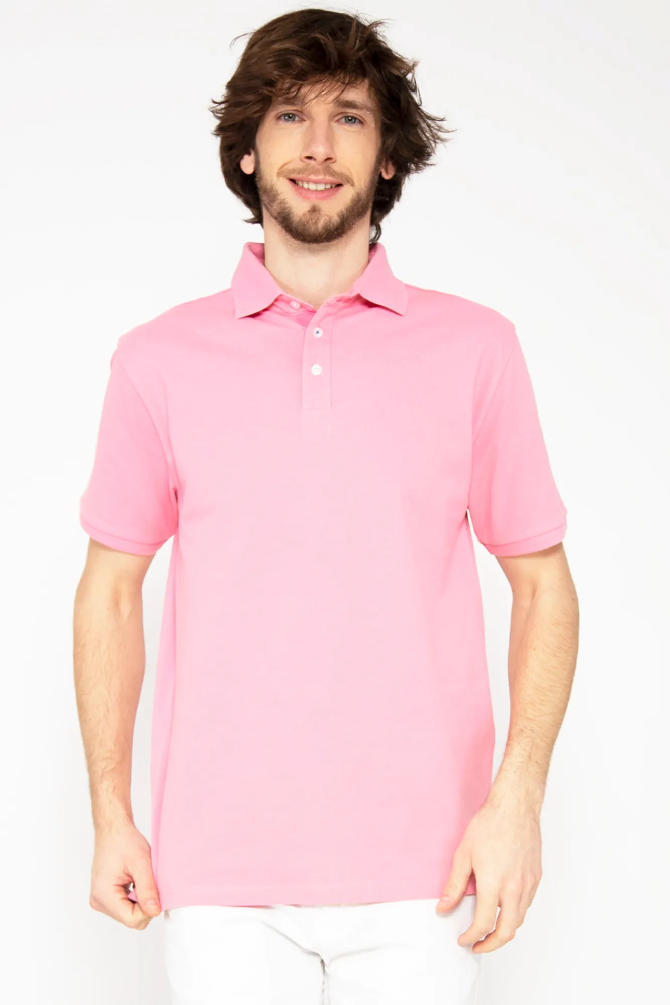 Brave Soul Polo Pique De Manga Corta. Rosa Discount