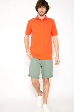 Brave Soul Polo Pique De Manga Corta. Naranja Online