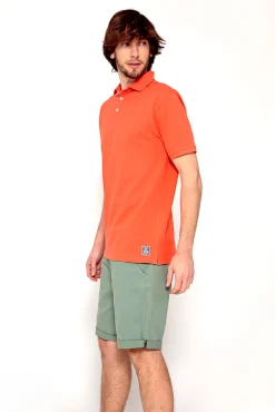 Brave Soul Polo Pique De Manga Corta. Naranja Online