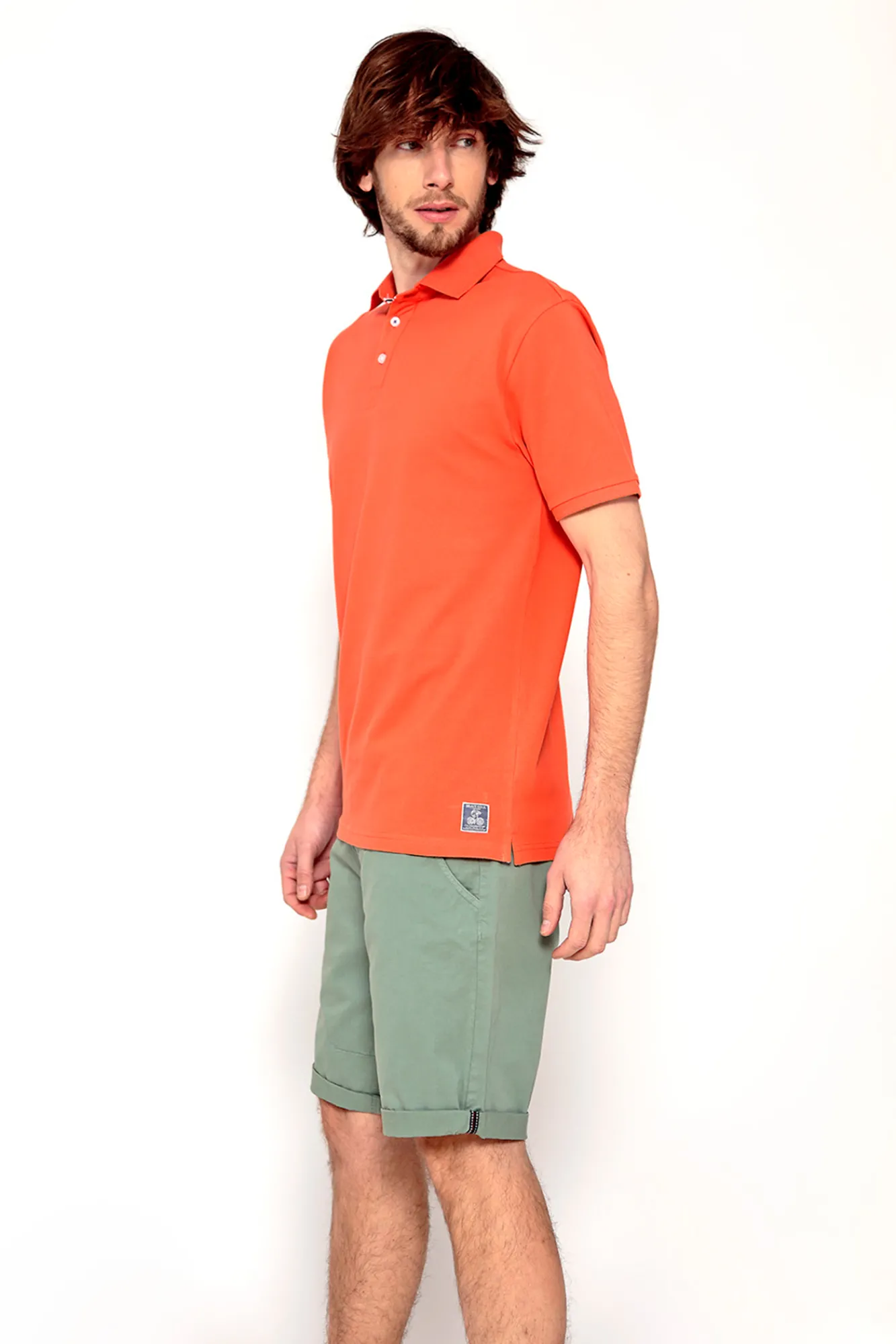 Brave Soul Polo Pique De Manga Corta. Naranja Online