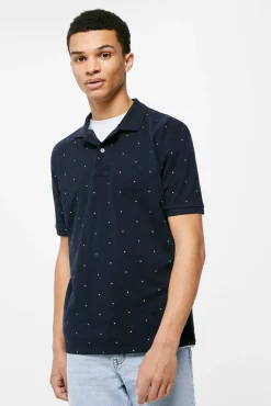 * Polo Pique Estampado All Over Navy Online