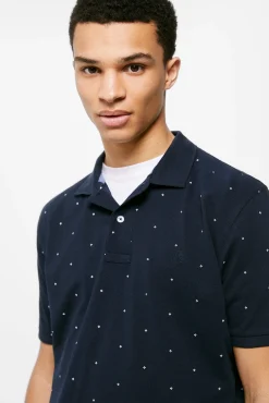 * Polo Pique Estampado All Over Navy Online