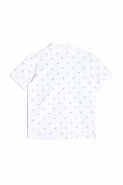 Ooto Polo Pique Estampado Aviones Blanco Online