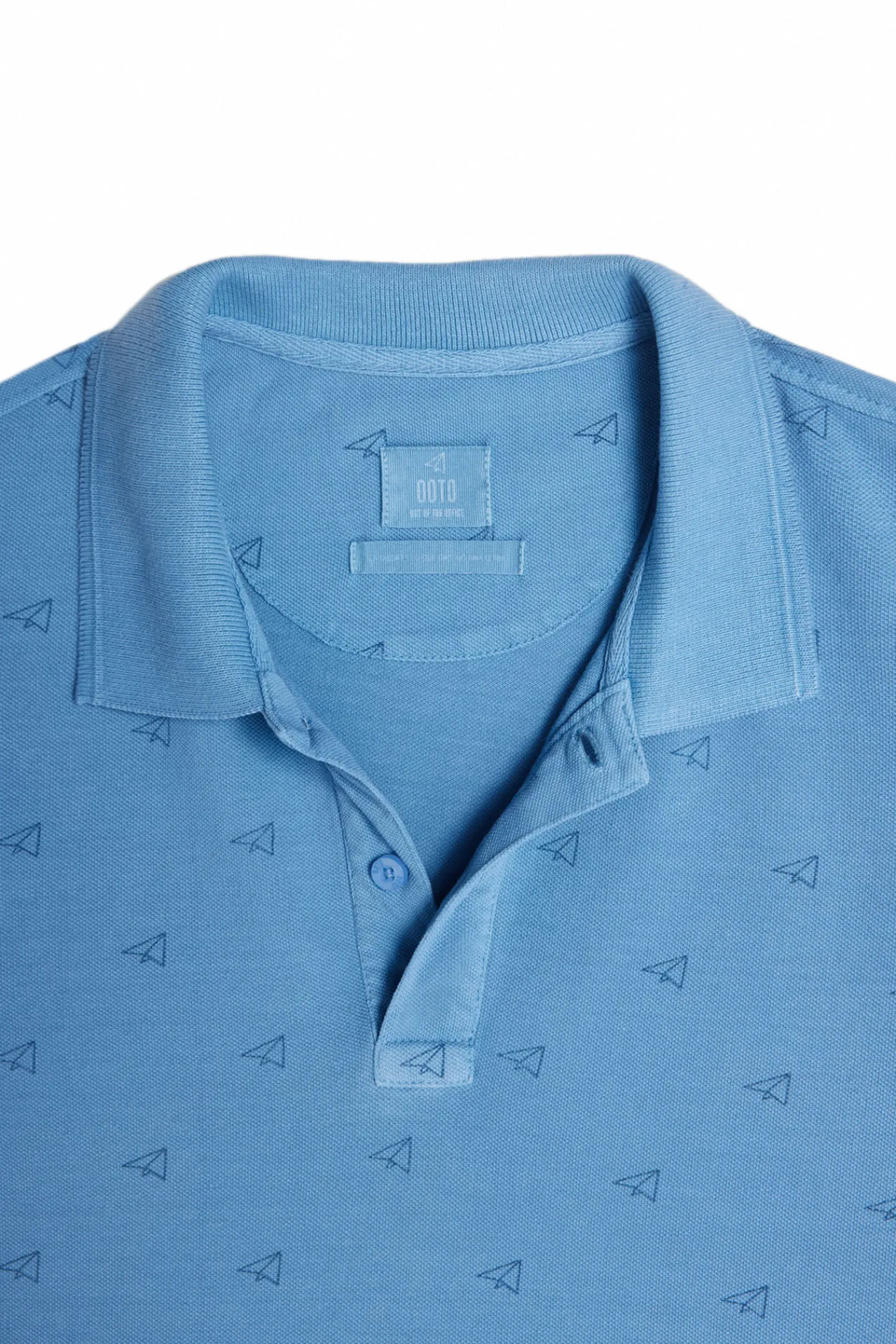 Ooto Polo Pique Estampado Aviones Azul Discount