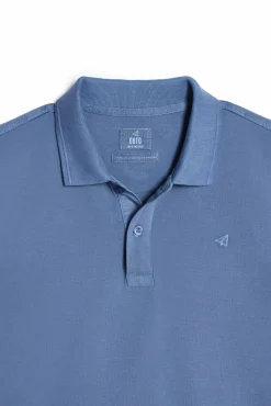Ooto Polo Pique Lavado Bordado Avion Azul Discount