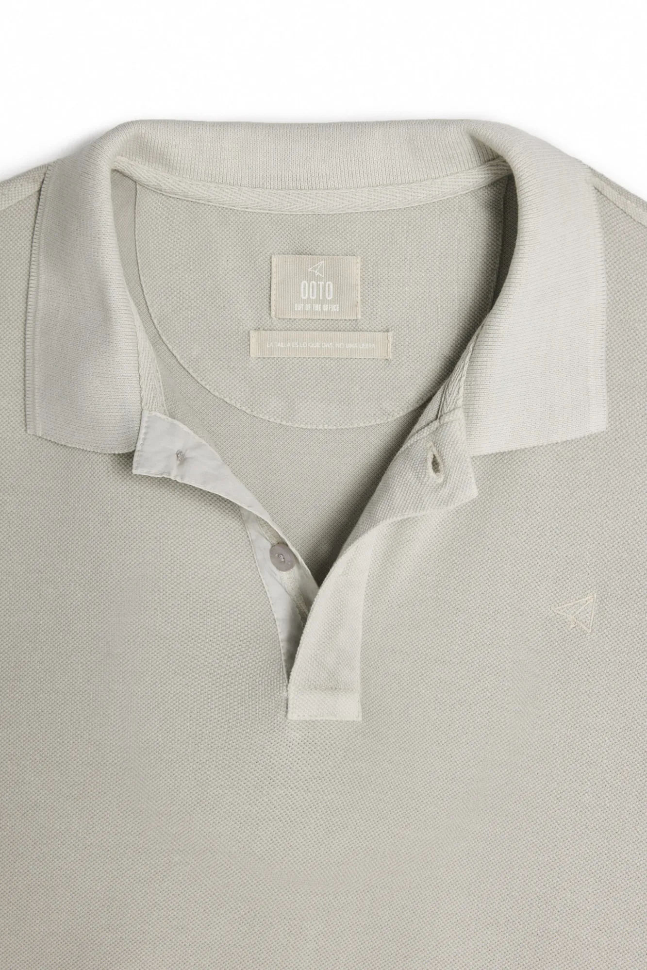 Ooto Polo Pique Lavado Bordado Avion Gris Clearance