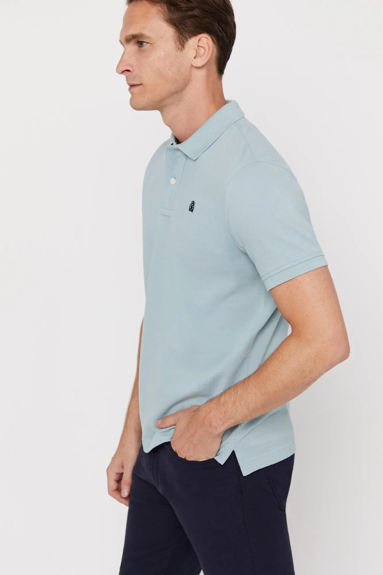 Cortefiel Polo Pique Logo Azul Sale