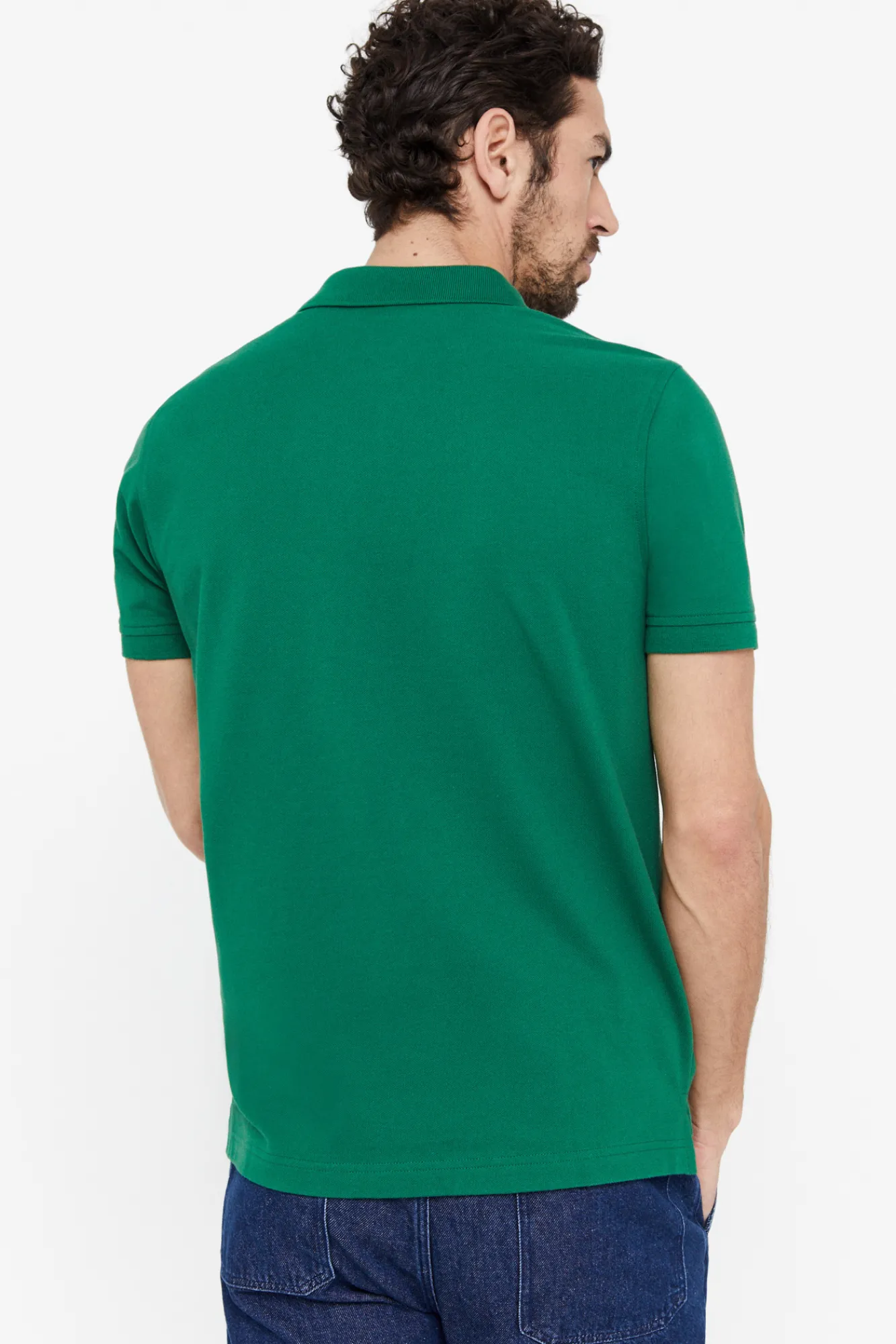 Cortefiel Polo Pique Logo Verde