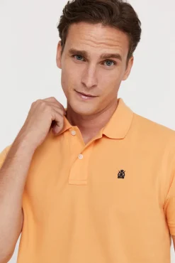 Cortefiel Polo Pique Logo Naranja New