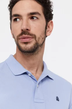 Cortefiel Polo Pique Logo Azul Discount