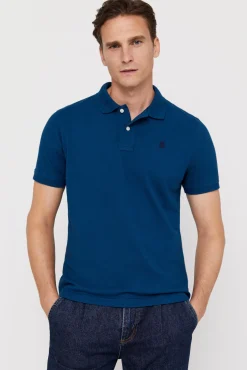 Cortefiel Polo Pique Logo Turquesa