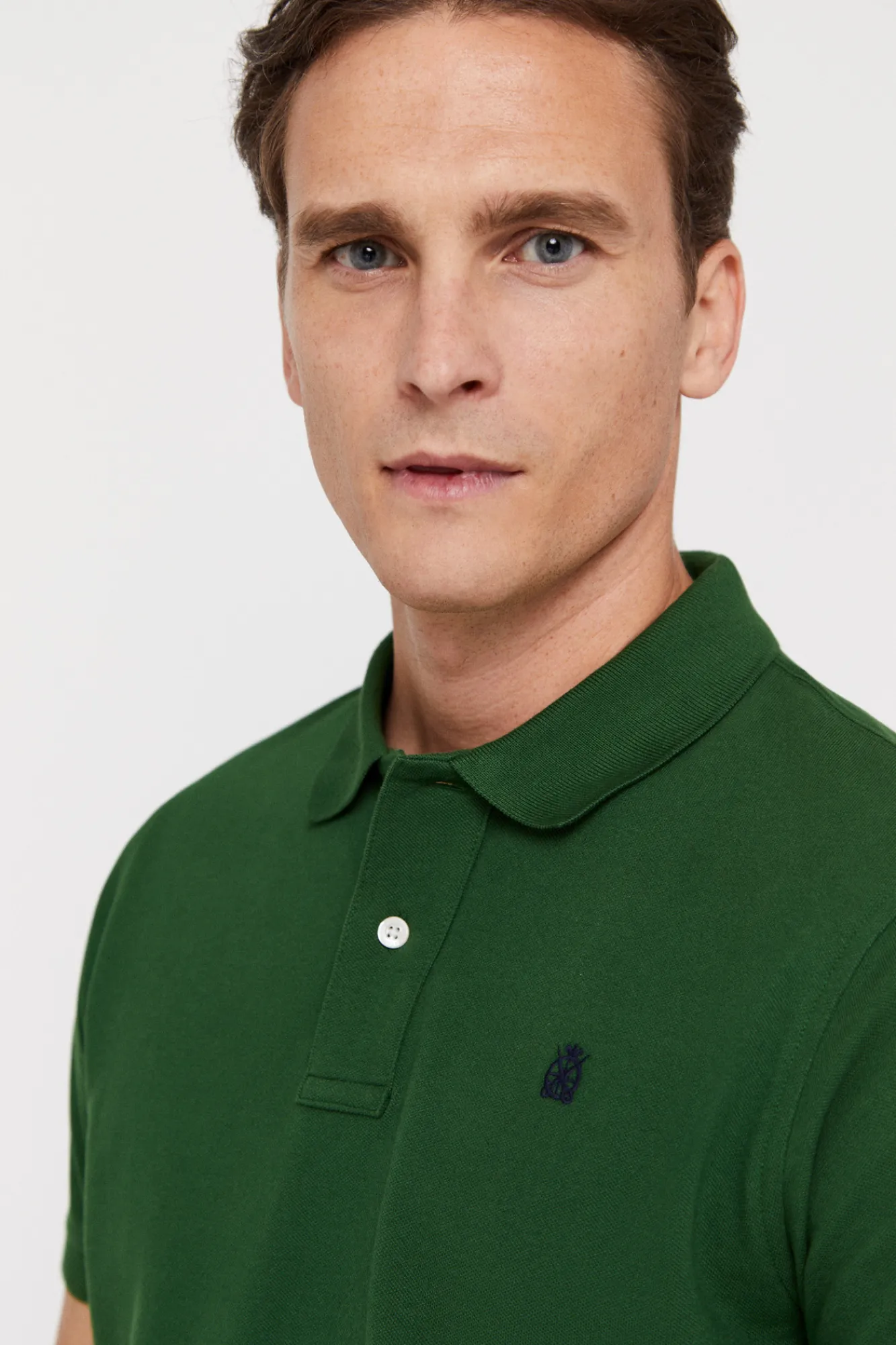 Cortefiel Polo Pique Logo Verde Discount