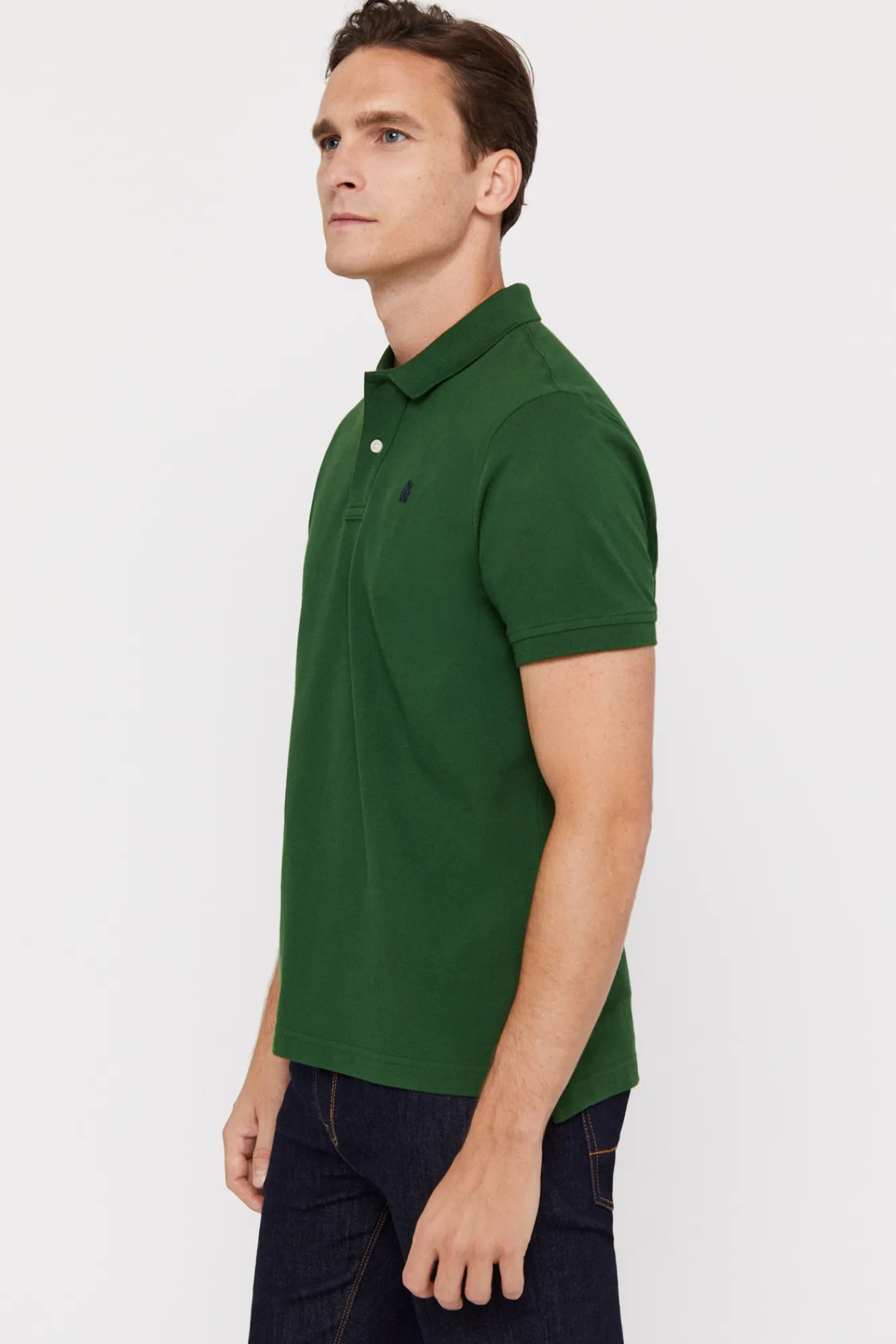 Cortefiel Polo Pique Logo Verde Discount