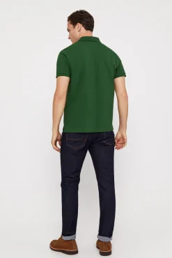 Cortefiel Polo Pique Logo Verde Discount