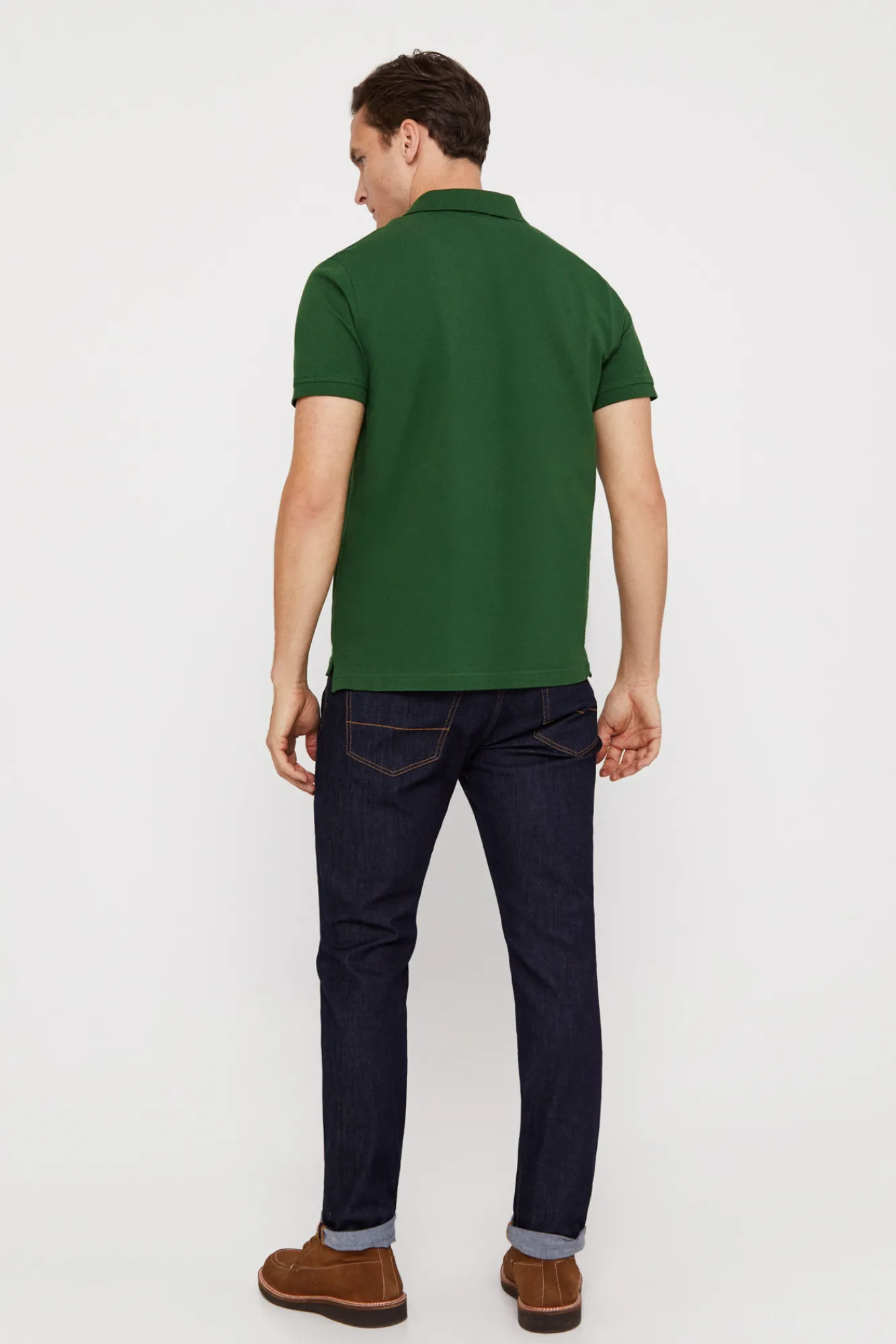 Cortefiel Polo Pique Logo Verde Discount