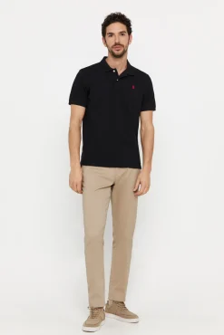 Cortefiel Polo Pique Logo Negro
