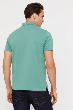 Cortefiel Polo Pique Logo Verde Outlet