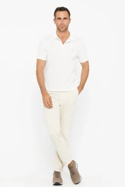Cortefiel Polo Pique Microestampado Marfil Outlet
