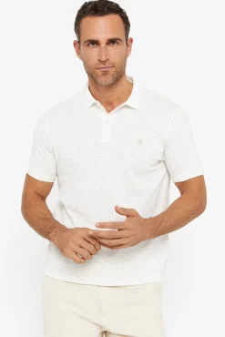 Cortefiel Polo Pique Microestampado Marfil Outlet