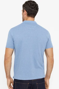 Cortefiel Polo Pique Microestampado Azul Outlet