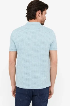 Cortefiel Polo Pique Microestampado Azul Outlet