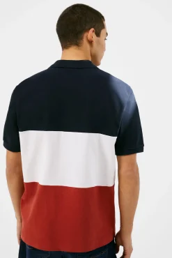 * Polo Pique Tricolor Block Naranja Best