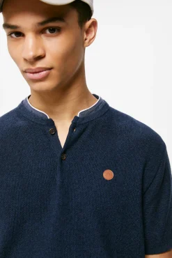 * Polo Punto Cuello Mao Navy Clearance