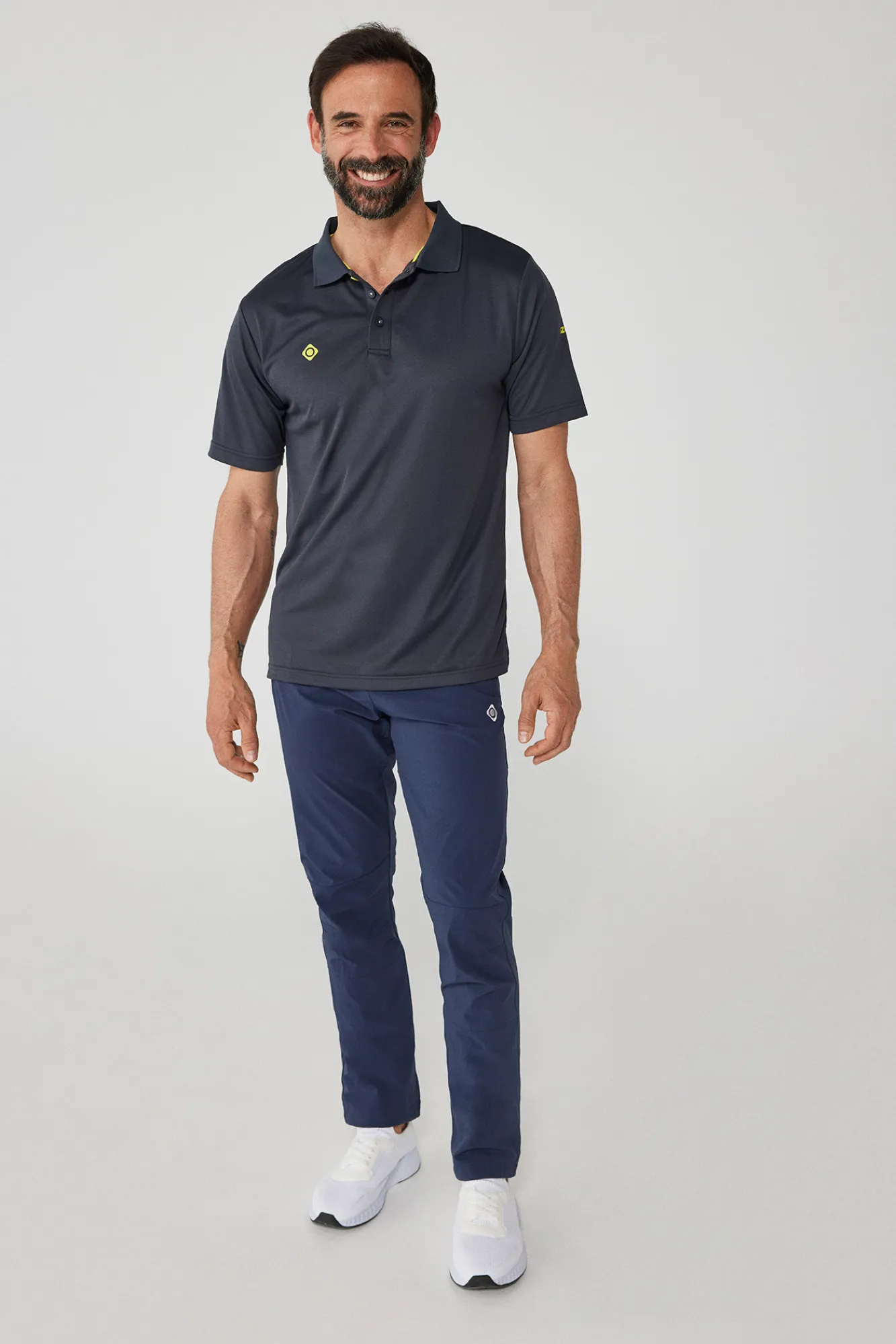 Izas Polo Tecnico De Manga Corta Gris Oscuro Clearance