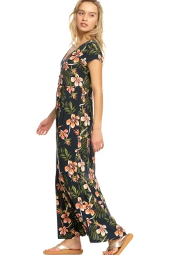 Roxy Popular Song - Vestido Hasta El Tobillo Para Mujer Azul Medio Outlet