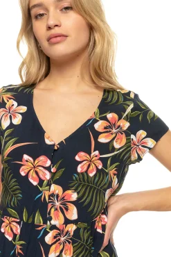 Roxy Popular Song - Vestido Hasta El Tobillo Para Mujer Azul Medio Outlet