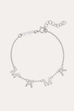 Singularu Pulsera Mama Letters Plata Gris Clearance