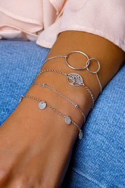 Singularu Pulsera Mini Moons Plata Gris Clearance