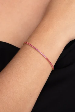 Singularu Pulsera Riviere Raspberry Baño Oro Amarillo Clearance
