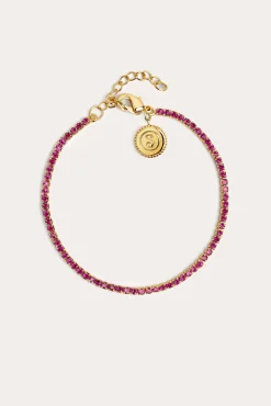 Singularu Pulsera Riviere Raspberry Baño Oro Amarillo Clearance