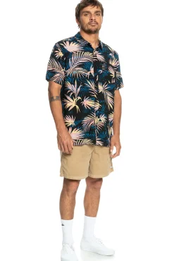 Quiksilver Ripped Up - Camisa De Manga Corta Para Hombre Negro Clearance