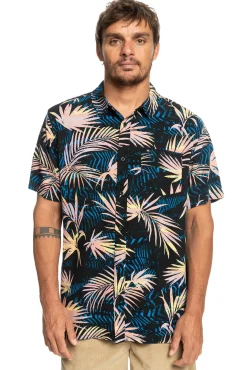 Quiksilver Ripped Up - Camisa De Manga Corta Para Hombre Negro Clearance