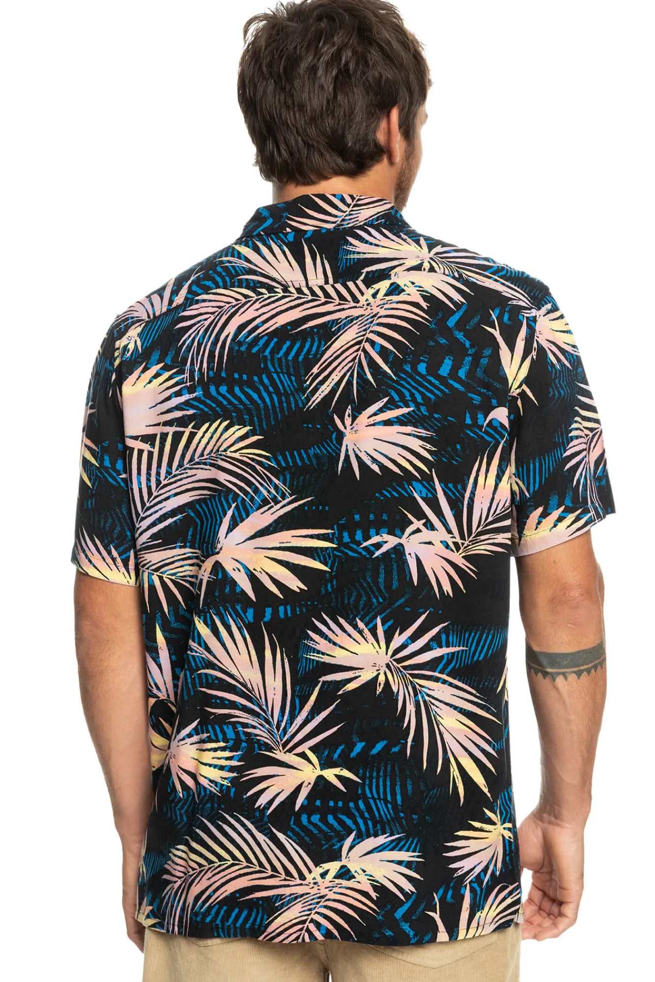 Quiksilver Ripped Up - Camisa De Manga Corta Para Hombre Negro Clearance
